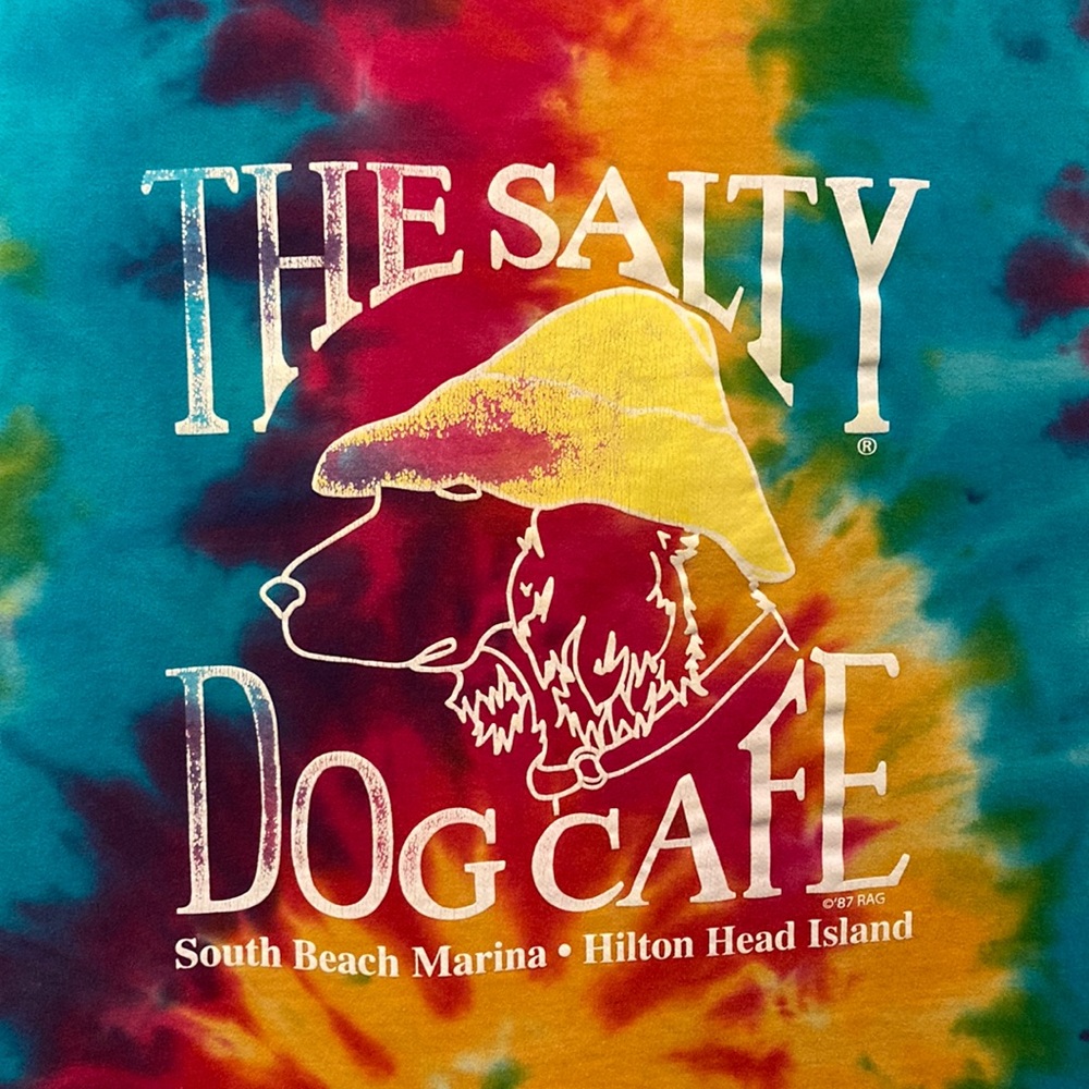 Vintage The Salty Dog Cafe Tye-Dye Blanket ‘87 RAG